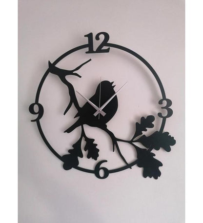 Sparrow Decorative 3d Wooden Wall Clock For Living Room Bedroom